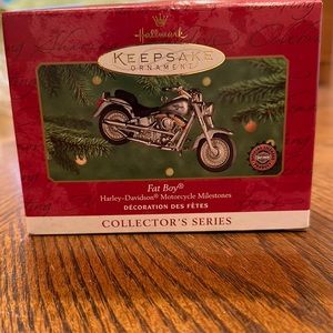 Keepsake hallmark ornament - fat boy Harley - Davidson motorcycle milestones